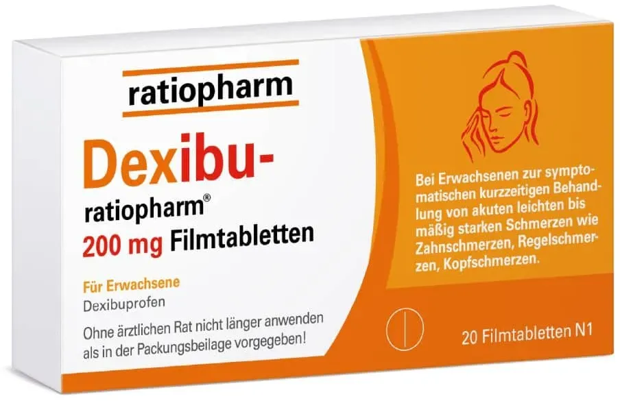 Dexibu-ratiopharm 200mg 20 St Filmtabletten