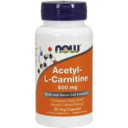 Now Foods Acetyl L-Carnitine 500mg (50) Standard EINHEITSGRÖSSE