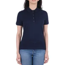 Lacoste Stretch Cotton Piqué Kurzarm-poloshirt - Marine 40