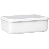 RIESS Vorratsbehälter mit Deckel medium hoch, 23x15x7cm Weiss Emaille