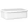 RIESS Vorratsbehälter mit Deckel medium hoch, 23x15x7cm Weiss Emaille