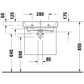 Duravit No. 1 Waschtisch 60 x 46 cm (2375600000)