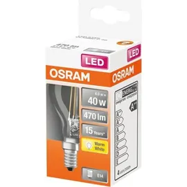 Osram LED Tropfenform E14/4 Watt/Energie E Glas
