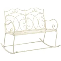 vidaXL Gartenbank 104 x 100 x 89 cm Antik Weiß