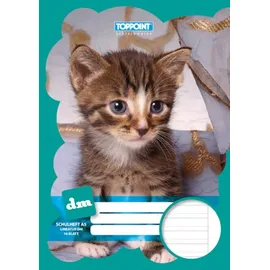 Stylex 29715 Schulheft mit tollen Tiermotiven, Verschiedene Lineaturen, DIN A5, 16 Blatt