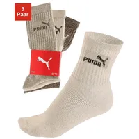 Puma Sportsocken Tennissocken Crew Tennis Socken Unisex für Damen und Herren Paar, Farbe:Chestnut Combi, Socken & Strümpfe:43-46 - 43-46