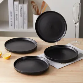 JIWOO Teller Ø 21 cm schwarz 4er Set