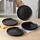 JIWOO Teller Ø 21 cm schwarz 4er Set