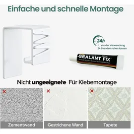 mai & mai Tavrin Handtuchhaken Selbstklebend Weiß