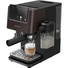 Grundig KSM 8530 schwarz/braun Siebträgermaschine mit Milchaufschäumer