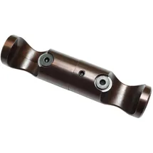 GARDINIA Deckenträger Adapter für Gardinenstangen, 2-läufig, Offen, Alle Montage-Teile inklusive, Durchmesser 20 mm, Bronze, 31374