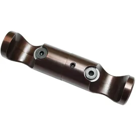 GARDINIA Deckenträger Adapter für Gardinenstangen, 2-läufig, Offen, Alle Montage-Teile inklusive, Durchmesser 20 mm, Bronze, 31374