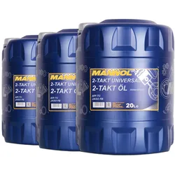 3x20 Liter Mannol 2-takt Universal Mischöl Mineralisch / 2t Öl:
