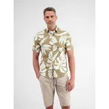 LERROS Kurzarmhemd LERROS "LERROS im Hawaiian-Style«, Gr. S Normalgrößen, desert sand Herren Hemden Kurzarm