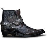 Infinity Leather Herrenstiefel Echtleder Krokodilmuster Knöchelboots Cowboy Biker Design - 45 EU