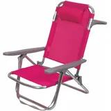 Strandstuhl mit Kissen und Armlehnen aus Aluminium und Polyester, Brasilien Esté