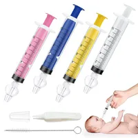 Aolso Nasenspüler, 4 Stück Wiederverwendbare Nasenreiniger mit Baby Nasenpinzette und Reinigungsbürste, Nasenreinigungs,Bunt Baby Nasendusche-10ml...