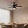 LUCANDE Shamoian 132 cm Deckenventilator Schwarz