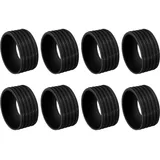 PATIKIL Badminton Schläger Griff Ring, 8er Packung Schläger Fixierungsring Griffband Gummi Ring rutschfest, schwarz