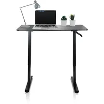 HJH Office Schreibtisch Stand CR Schwarz Computertisch manuell verstellbar