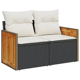 vidaXL Garten-Lounge-Set 8-tlg. schwarz