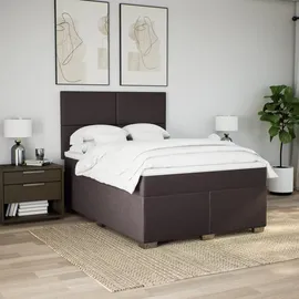 vidaXL Boxspringbett 140 x 200 cm Dunkelbraun