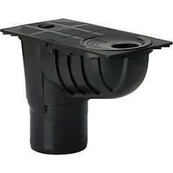 Viega Advantix Regenwasserablauf 586744 DN 100, Kunststoff schwarz, Ablauf senkrecht