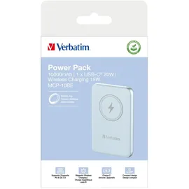 Verbatim Charge 'n' Go 10000 mAh Kabelloses Aufladen Blau