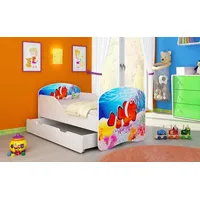 Luxusbetten24 Kinderbett Luna mit Stauraum und verschiedenen Motiven 140x70 Ocean