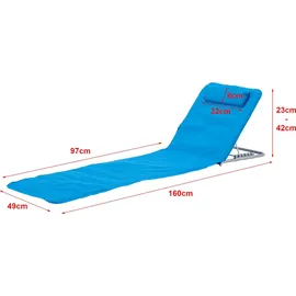 [en.casa] Strandmatte Cellorigo Blau
