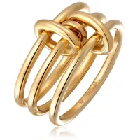 Elli Ring 925 Sterling Silber in Gold | Gr.: 56