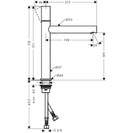 Axor Uno 200 Einhandmischer (45003000)