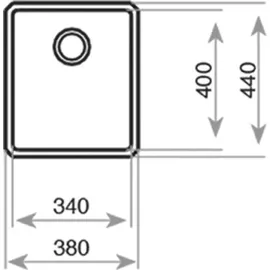 Teka BeLinea RS15 34,40 rechts Unterbauspüle Edelstahl Handbetätigung 1000 x 500 mm