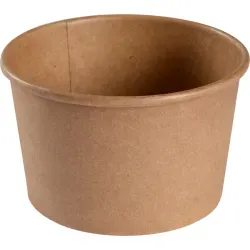 ABENA® Pappschale, braun, Ø 9,7 cm, 240 ml 1999905764 , 1 Karton = 20 Packungen à 50 Stück