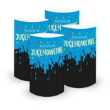 itenga Windlicht Tischlicht aus Folie I Alles Gute zur Jugendweihe 10 x 21cm I ideal als Tischdeko I geeignet für Teelichter oder LED-Kerzen