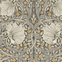 William Morris At Home Pimpernel Vliestapete 10 m x 0,52 m 0 g Grau 34193