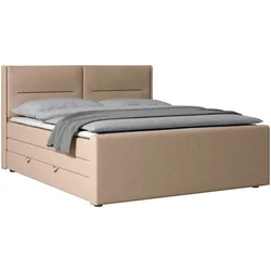 Boxspringbett Kyoto ca. 180x200 cm Naturfarben