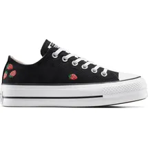 Converse All Star Lift Plateau-Sneaker Damen Schwarz/Rot 37