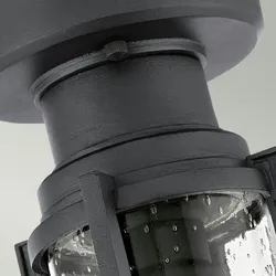 Licht-Erlebnisse Deckenaußenleuchte LERA Schwarz Kunststoff-Verbundwerkstoff Regenglas 1x E27 max. 40W LE57476