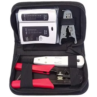 PremiumCord Werkzeugset für Netter - Tester, Zange, Cutter und Punch in einem Set