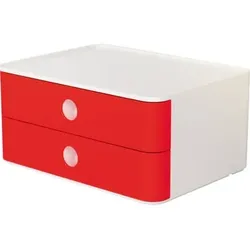 Schubladenbox SMART-BOX 2 Laden weiß/rot