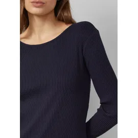 s.Oliver Geripptes Langarmshirt im Slim Fit - 40