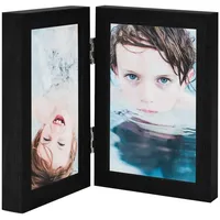 VidaXL Zweifach-Bilderrahmen Collage Schwarz 2x(21x29,7 cm)