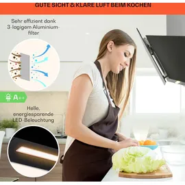 Klarstein Ava 90 cm Umluft/Abluft, Dunstabzugshaube Schwarz