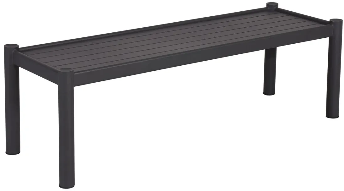 Gartencouchtisch Brad aus Aluminium, modern rechteckig, anthrazit, 150x50 cm, pflegeleicht