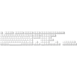 Keychron Tastenkappen Double-Shot KSA PBT Keycaps, Black on White Full Set