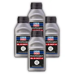4x 250ml LIQUI MOLY 21166 Bremsflüssigkeit SL6 DOT 4 Bremse Flüssigkeit Brake