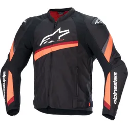 Alpinestars T-GP Plus R V4 Motorrad Textiljacke, schwarz-rot, Größe 4XL für Männer