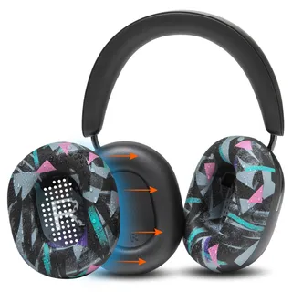 WC SweatZ Ace – Patentierte Schweißschutzpolster für kabellose Sonos Ace-Kopfhörer mit Geräuschunterdrückung von Wicked Cushions | Schweißfest und leicht waschbar | 90's Black