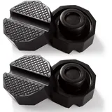 YIXISI 4 Stücke Universal Polyanjular Gummi Wagenheberauflage mit Runde Nut, Wagenheberauflage Jack Rubber Pad Gummiblock, Auto Zubehör für alle gängigen Rangier Wagenheber, Hebebühne